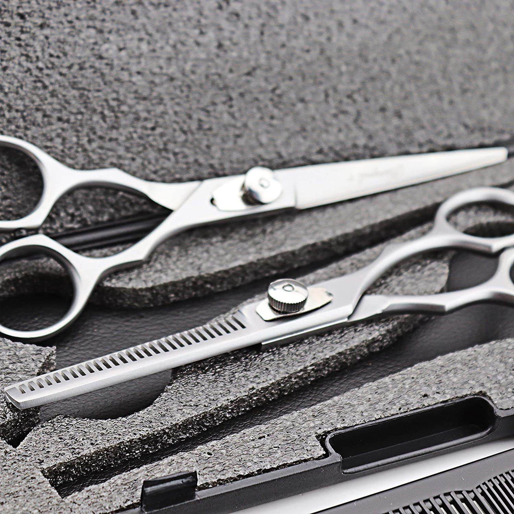 Professional 6" Hairdressing Barber Scissors Set Thinning Shears - HARYALI LONDON
