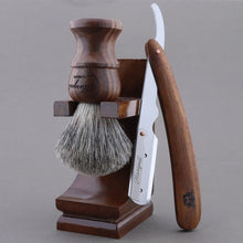 Load image into Gallery viewer, Haryali&#39;s Wooden Straight Razor Set